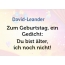 Zum Geburtstag ein Gedicht fr David-Leander