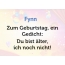 Zum Geburtstag ein Gedicht fr Fynn