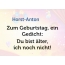 Zum Geburtstag ein Gedicht fr Horst-Anton