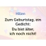 Zum Geburtstag ein Gedicht fr Hillen