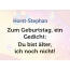 Zum Geburtstag ein Gedicht fr Horst-Stephan