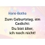 Zum Geburtstag ein Gedicht fr Hans-Botho