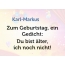 Zum Geburtstag ein Gedicht fr Karl-Markus