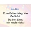 Zum Geburtstag ein Gedicht fr Jan-Tim