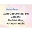 Zum Geburtstag ein Gedicht fr Horst-Peter