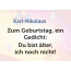 Zum Geburtstag ein Gedicht fr Karl-Nikolaus