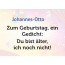 Zum Geburtstag ein Gedicht fr Johannes-Otto