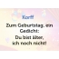 Zum Geburtstag ein Gedicht fr Korff