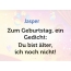 Zum Geburtstag ein Gedicht fr Jasper