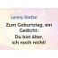 Zum Geburtstag ein Gedicht fr Lenny-Stefan