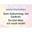 Zum Geburtstag ein Gedicht fr Lenny-Maximilian