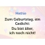 Zum Geburtstag ein Gedicht fr Methie