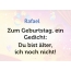 Zum Geburtstag ein Gedicht fr Rafael