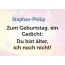 Zum Geburtstag ein Gedicht fr Stephan-Philip