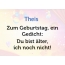 Zum Geburtstag ein Gedicht fr Theis