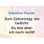 Zum Geburtstag ein Gedicht fr Sebastian-Florian