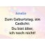 Zum Geburtstag ein Gedicht fr Amelie