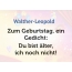 Zum Geburtstag ein Gedicht fr Walther-Leopold