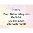 Zum Geburtstag ein Gedicht fr Henry