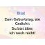 Zum Geburtstag ein Gedicht fr Bilal