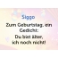 Zum Geburtstag ein Gedicht fr Siggo