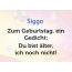 Zum Geburtstag ein Gedicht fr Siggo