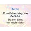 Zum Geburtstag ein Gedicht fr Bente