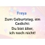 Zum Geburtstag ein Gedicht fr Freya