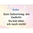 Zum Geburtstag ein Gedicht fr Anke