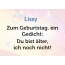 Zum Geburtstag ein Gedicht fr Lissy