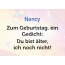 Zum Geburtstag ein Gedicht fr Nancy