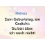 Zum Geburtstag ein Gedicht fr Melissa