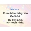 Zum Geburtstag ein Gedicht fr Melissa