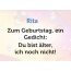 Zum Geburtstag ein Gedicht fr Rita