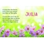 Ein schönes Happy Birthday Gedicht für Julia