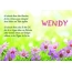 Ein schnes Happy Birthday Gedicht fr Wendy