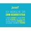 Josef, Ich wnsche dir zum geburtstag...