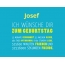 Josef, Ich wnsche dir zum geburtstag...