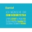 Daniel, Ich wnsche dir zum geburtstag...