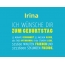 Irina, Ich wnsche dir zum geburtstag...