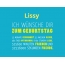 Lissy, Ich wnsche dir zum geburtstag...