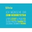 Silvia, Ich wnsche dir zum geburtstag...