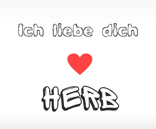 Ich liebe dich Herb