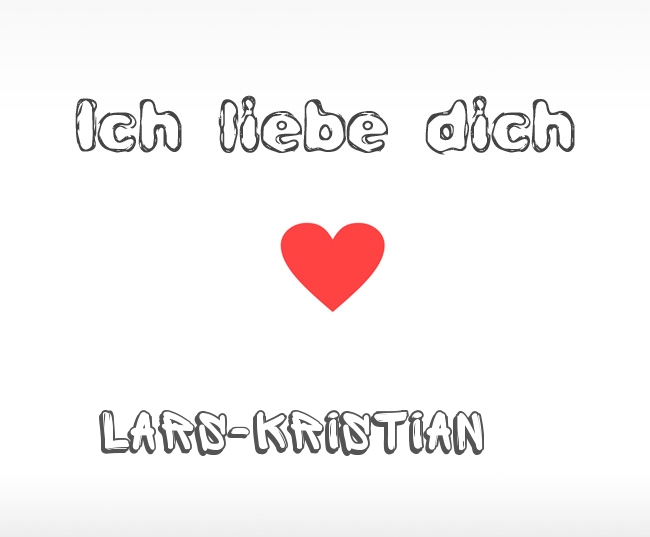 Ich liebe dich Lars-Kristian
