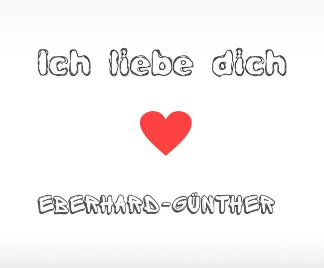 Ich liebe dich Eberhard-Gnther