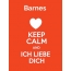 Barnes - keep calm and Ich liebe Dich!