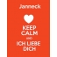 Janneck - keep calm and Ich liebe Dich!