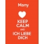 Many - keep calm and Ich liebe Dich!