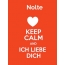 Nolte - keep calm and Ich liebe Dich!