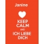 Janine - keep calm and Ich liebe Dich!